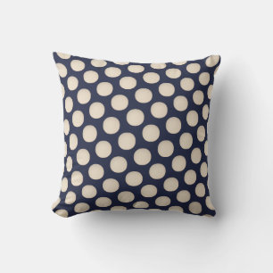 Cojín Decorativo Elegante Crema Color Beige Blanco Fondo Azul