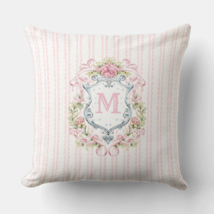 Cojín Decorativo Elegante Cresta Floral Nupcial
