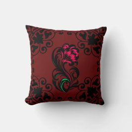 Cojín Decorativo Elegante Crimson Paisley Personalizado Soft