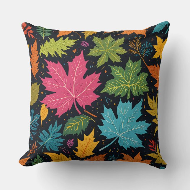 Cojín Decorativo Elegante Cushion De Foliage De Otoño (Anverso)