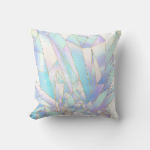 COJÍN DECORATIVO ELEGANTE CUSIÓN DE CRISTAL AZUL BLANCO