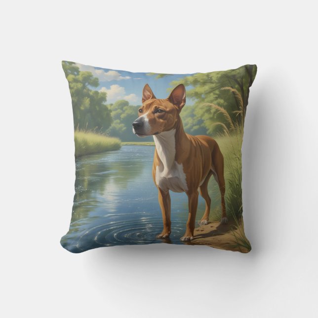 Cojín decorativo elegante de Basenji (Anverso)