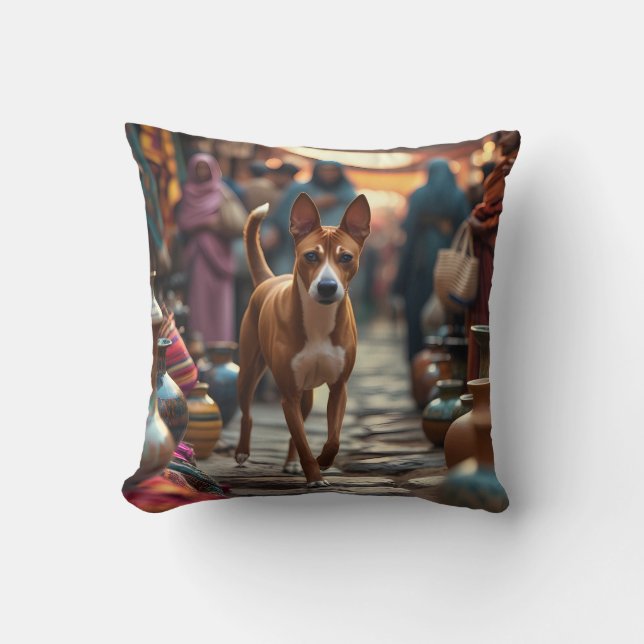 Cojín decorativo elegante de Basenji (Anverso)