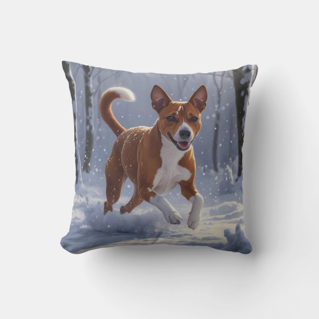 Cojín decorativo elegante de Basenji (Anverso)