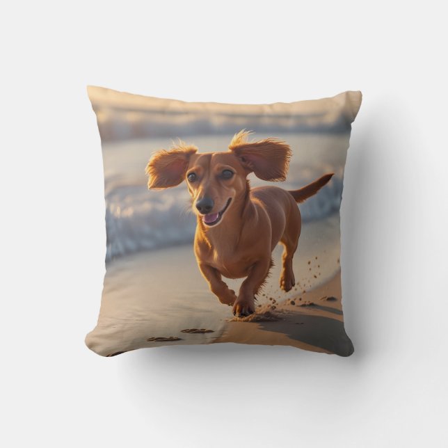 Cojín decorativo elegante de Dachshund (Anverso)