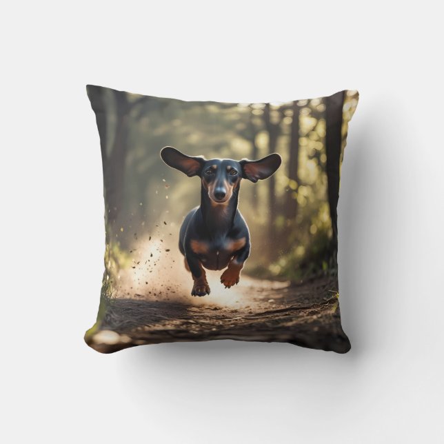 Cojín decorativo elegante de Dachshund (Anverso)