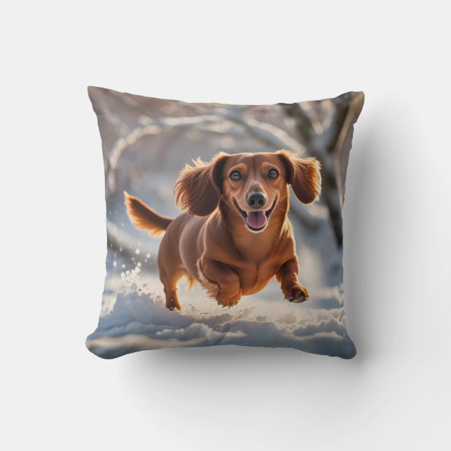 Cojín decorativo elegante de Dachshund (Anverso)