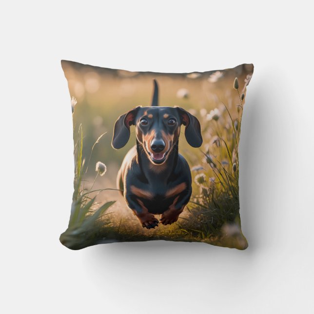 Cojín decorativo elegante de Dachshund (Anverso)