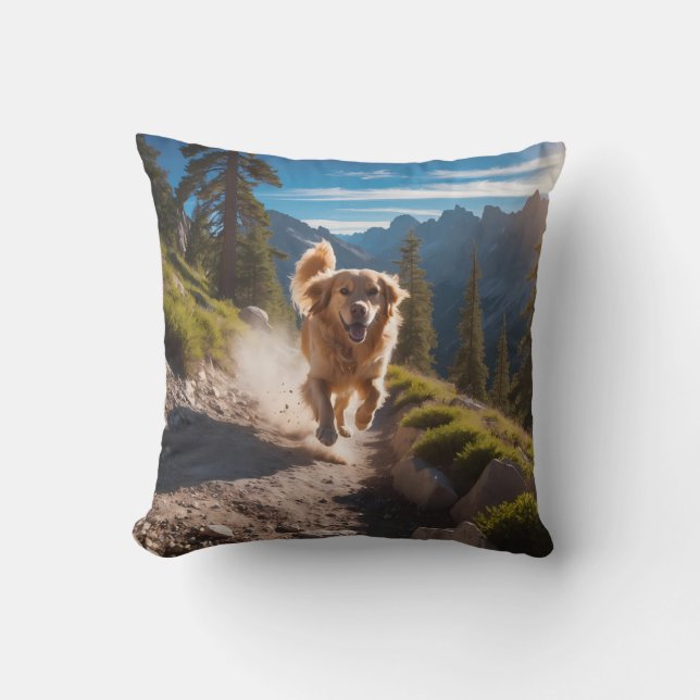 Cojín decorativo elegante de Golden Retriever (Anverso)