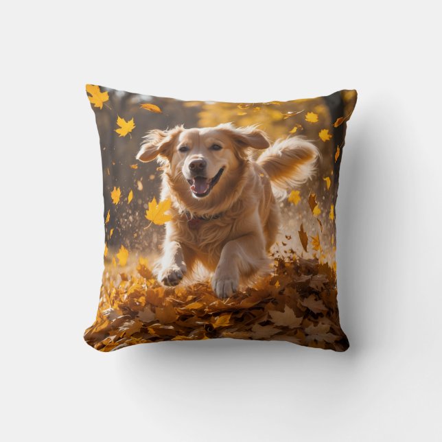 Cojín decorativo elegante de Golden Retriever (Anverso)