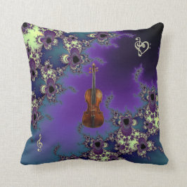 Cojín decorativo elegante de la música del fractal