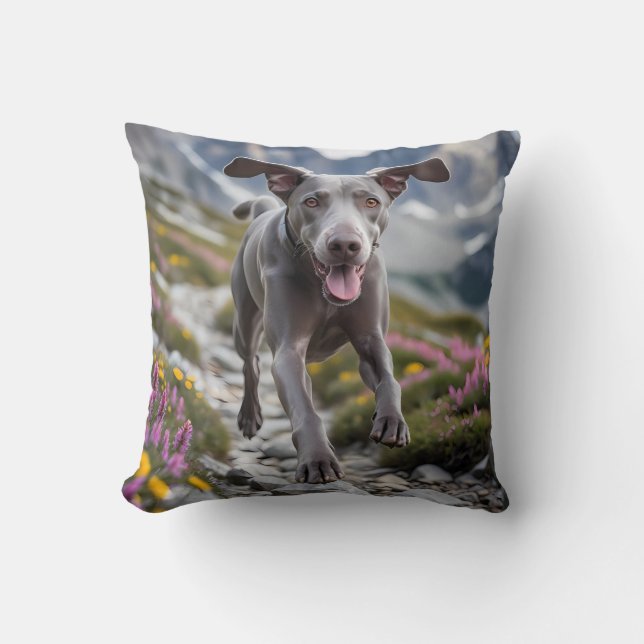 Cojín decorativo elegante de Weimaraner (Anverso)
