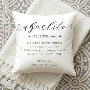 Cojín Decorativo Elegante definición personalizada de Abuela Keepsa