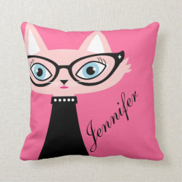 Cojín decorativo elegante del gato 2-Sided del