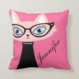 Cojín decorativo elegante del gato 2-Sided del