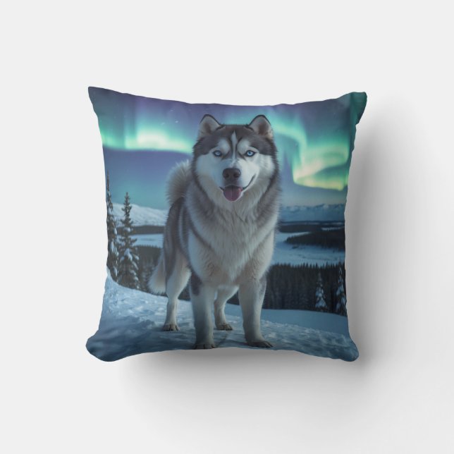 Cojín decorativo elegante del Husky Siberiano (Anverso)