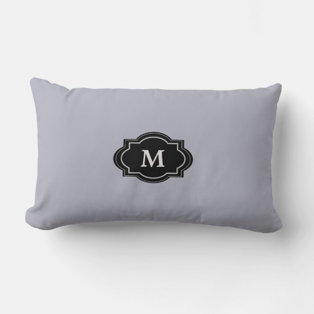 Cojín decorativo elegante del monograma moderno (Anverso)