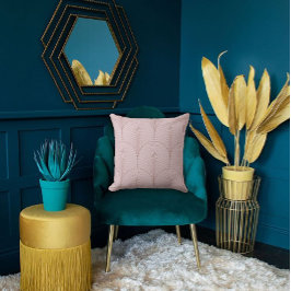 Cojín Decorativo Elegante diseño de ventilador de color rosa