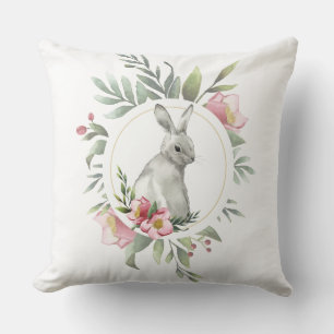 Cojín Decorativo Elegante diseño floral Bunny