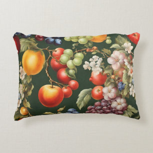 Cojín Decorativo Elegante diseño italiano con frutas y flores