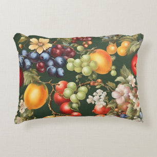 Cojín Decorativo Elegante diseño italiano con frutas y flores