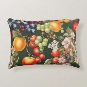 Cojín Decorativo Elegante diseño italiano con frutas y flores