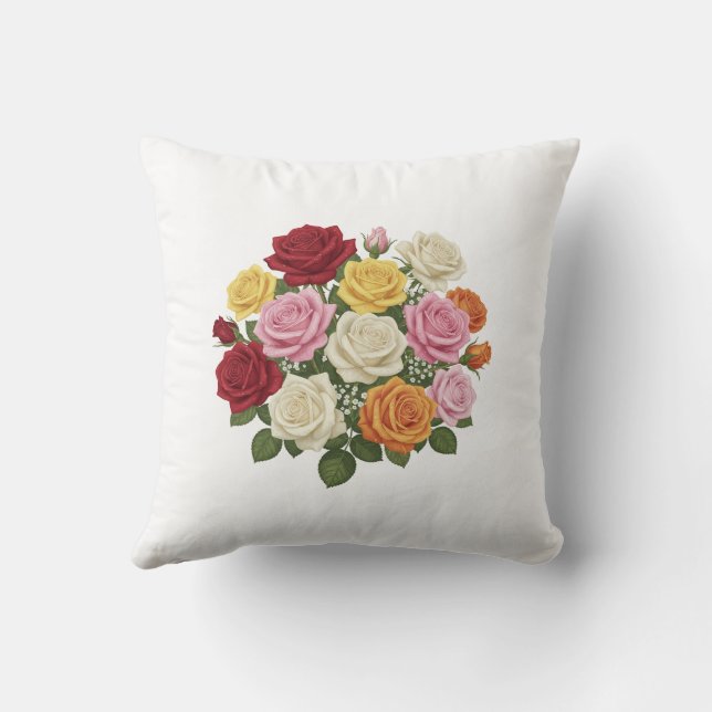 Cojín Decorativo Elegante diseño Rosa (Reverso)