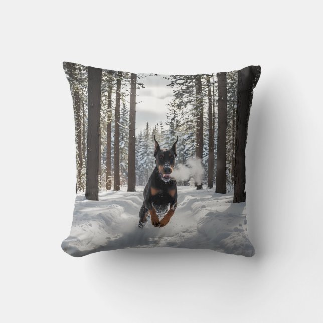 Cojín decorativo elegante Doberman Pinscher (Anverso)