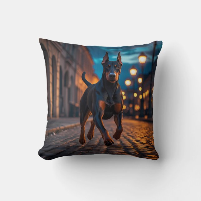 Cojín decorativo elegante Doberman Pinscher (Anverso)