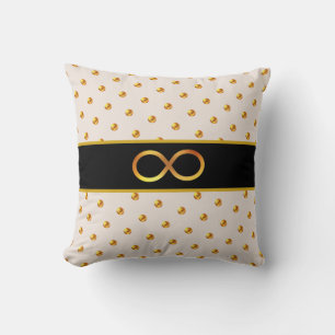 Cojín Decorativo Elegante dorado negro y beige