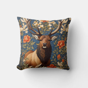Cojín Decorativo Elegante Elk William Morris inspirado en la floral