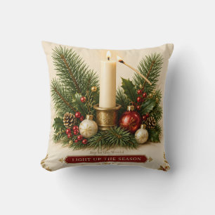Cojín Decorativo Elegante estilo caja de cerillas Navidad, vela y f