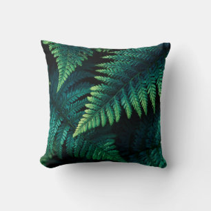 Cojín Decorativo Elegante Estilo Verde Botánico Cabaña Hojas