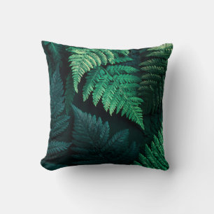 Cojín Decorativo Elegante Estilo Verde Botánico Cabaña Hojas 