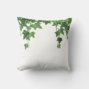 Cojín Decorativo Elegante Estilo Verde Botánico Cabaña Hojas