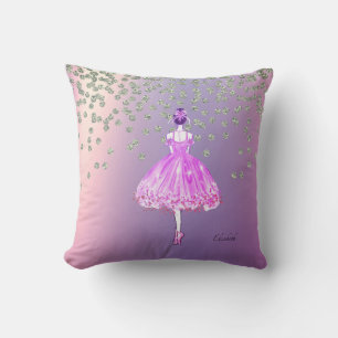Cojín Decorativo Elegante Estiloso Brillante Diamantes Bailarina