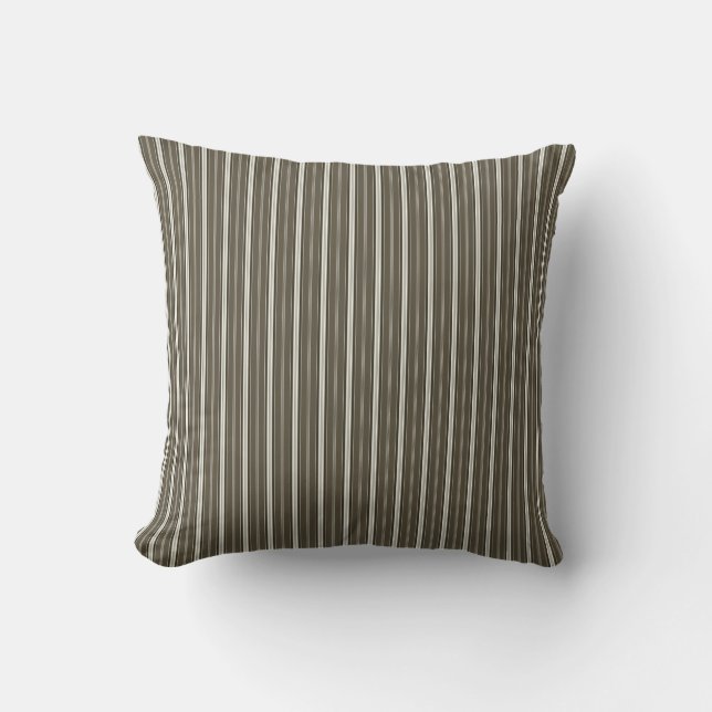 Cojín Decorativo Elegante estriba de patadas de estilo marrón rústi (Anverso)