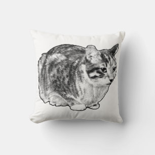 Cojín Decorativo Elegante estudio tabby con puntos suaves