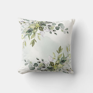 Cojín Decorativo Elegante Eucalyptus Greenery Watercolor