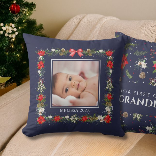 Cojín Decorativo Elegante fiesta floral primera Navidad (Subido por el creador)