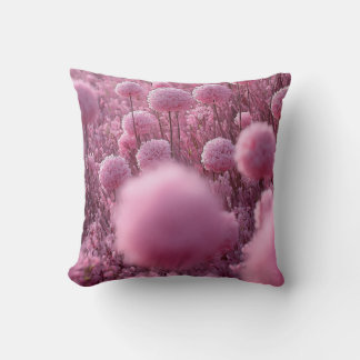 Cojín Decorativo Elegante Flor Botánica Suave Rosa Campo Estético