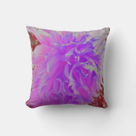 Cojín Decorativo Elegante Flor de Dahlia Ultra Violeta