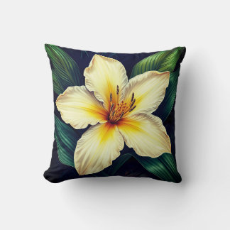 Cojín Decorativo Elegante Flor de Lirio Tropical - Almohadón
