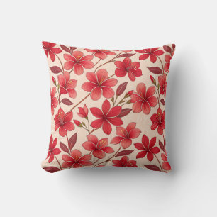 Cojín Decorativo Elegante Flor de Rubí
