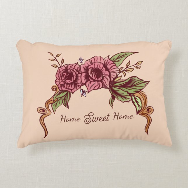 Cojín Decorativo Elegante Floral (Anverso)