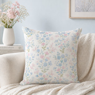Cojín Decorativo Elegante Floral Azul