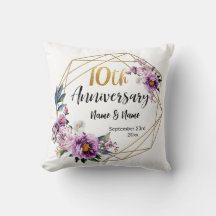 Elegante Floral de Oro 10 Años de Aniversario 