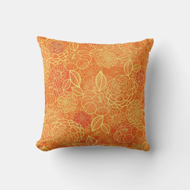 Cojín Decorativo Elegante floral moderna (Anverso)