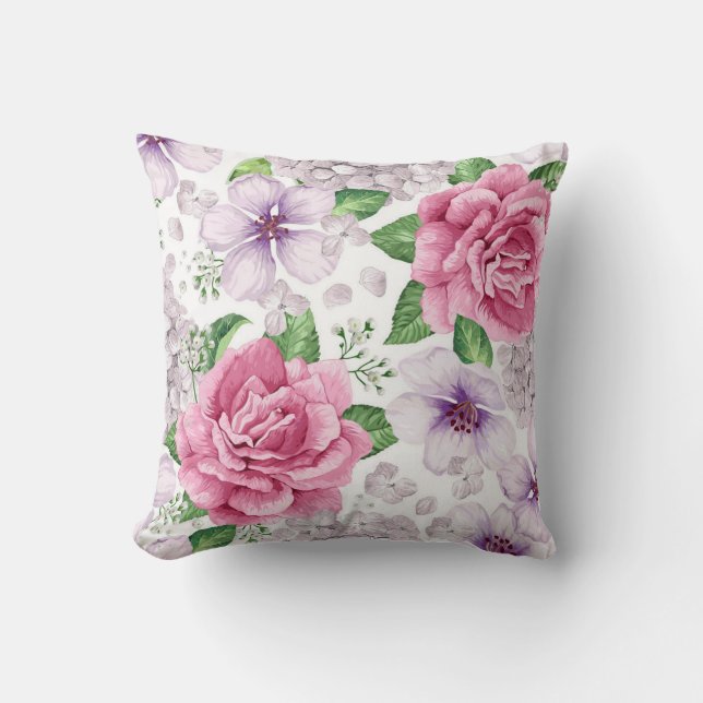 Cojín Decorativo Elegante floral moderna (Anverso)