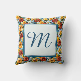 Cojín Decorativo Elegante Floral Moderno Personalizado Chic Colorid